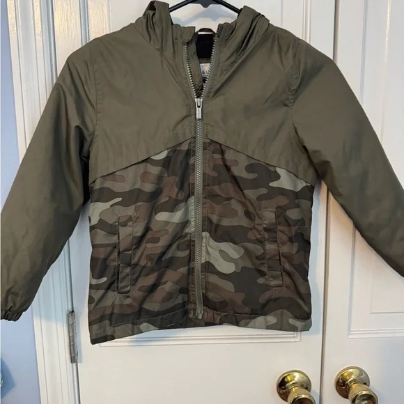 Carter's Kids Camo Jacket - Green and Brown. Adorable! Lined. Like New.Sz 6 - Picture 8 of 11